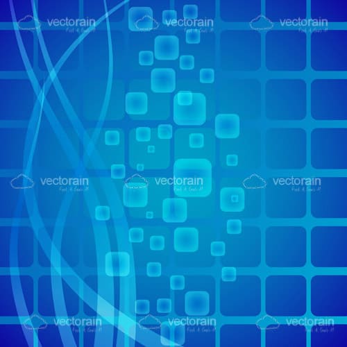 Abstract Blue Squared Background